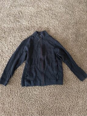 Kirkland Signature Charcoal Full-Zip Knit Jacket
